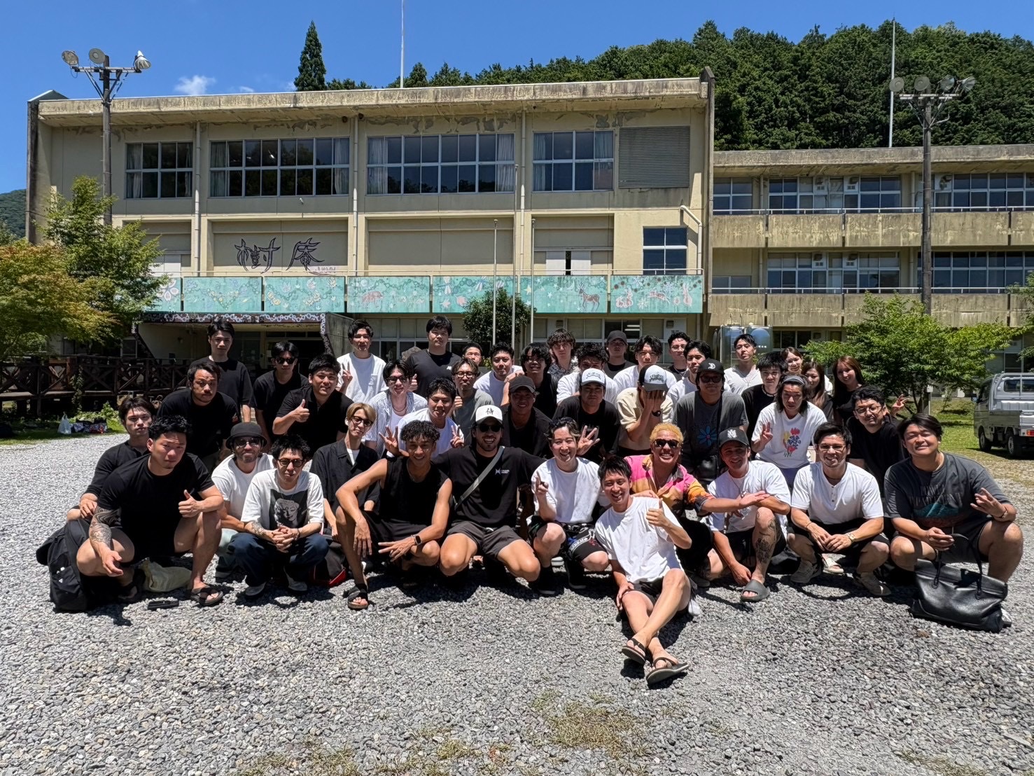 前回のAI合宿に参加した47名の集合写真